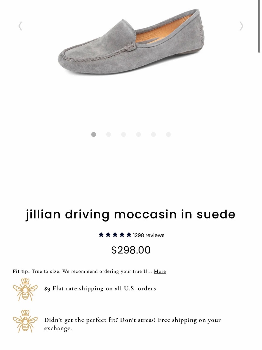 Patricia Green Jillian Gray Suede Driving Moccasin Women’s 9 - Picture 4 of 4